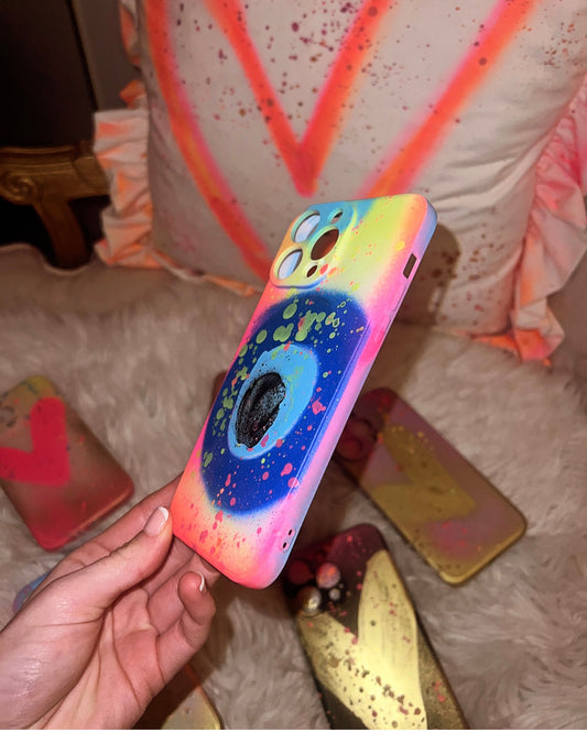 Spray pained Phone cases 💗💛💚💙✨