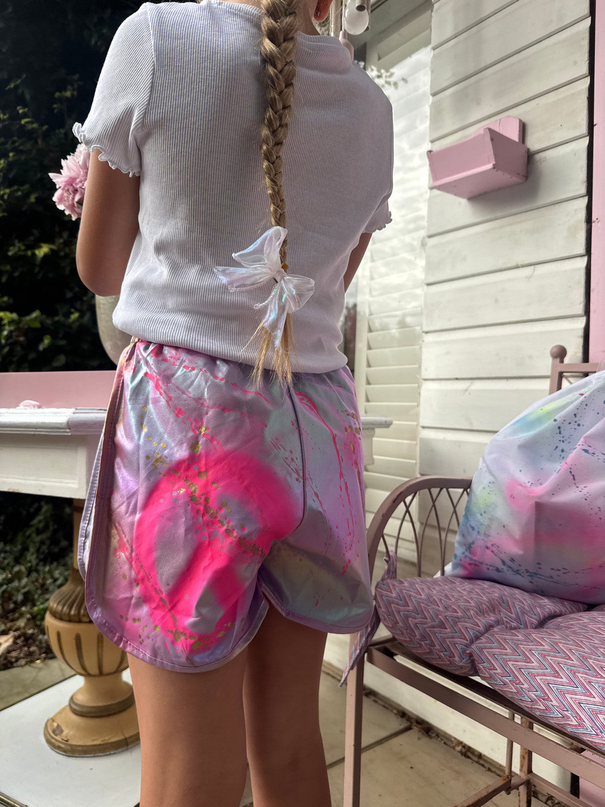 Children’s metallic Shorts 💜✨