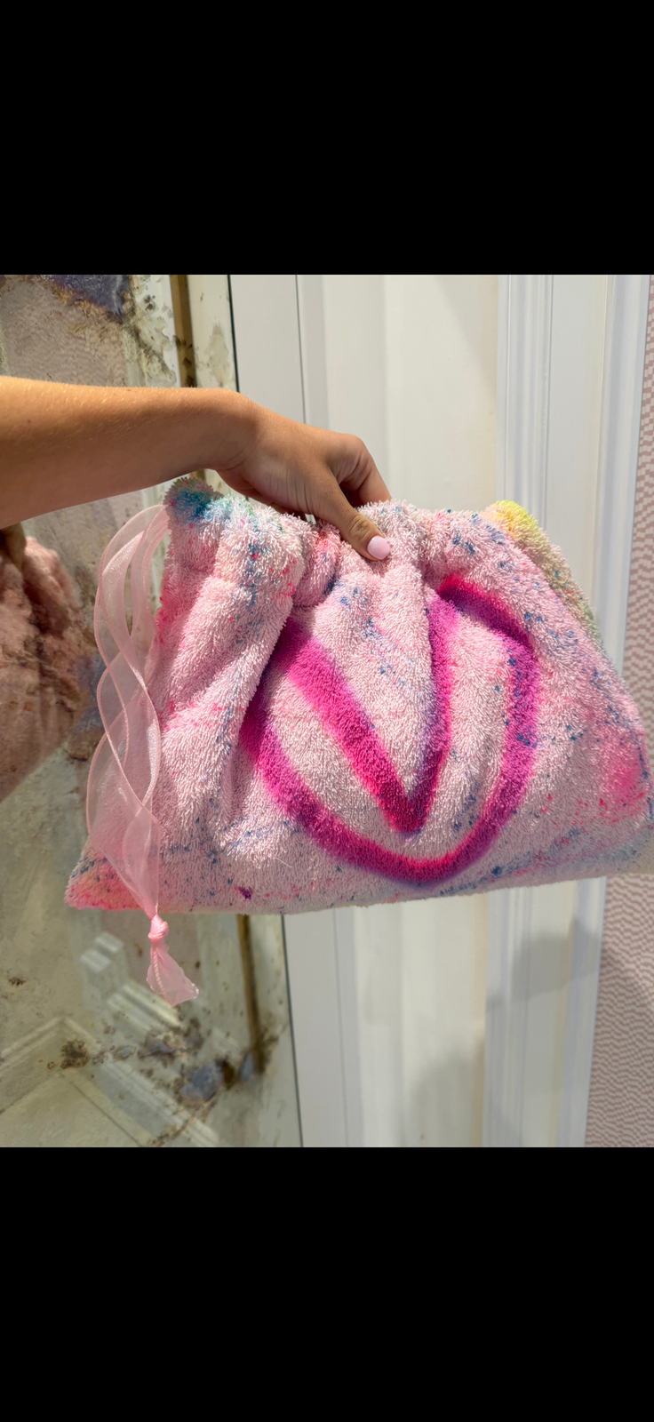 Medium- Towelling draw string pouch 🩷✨