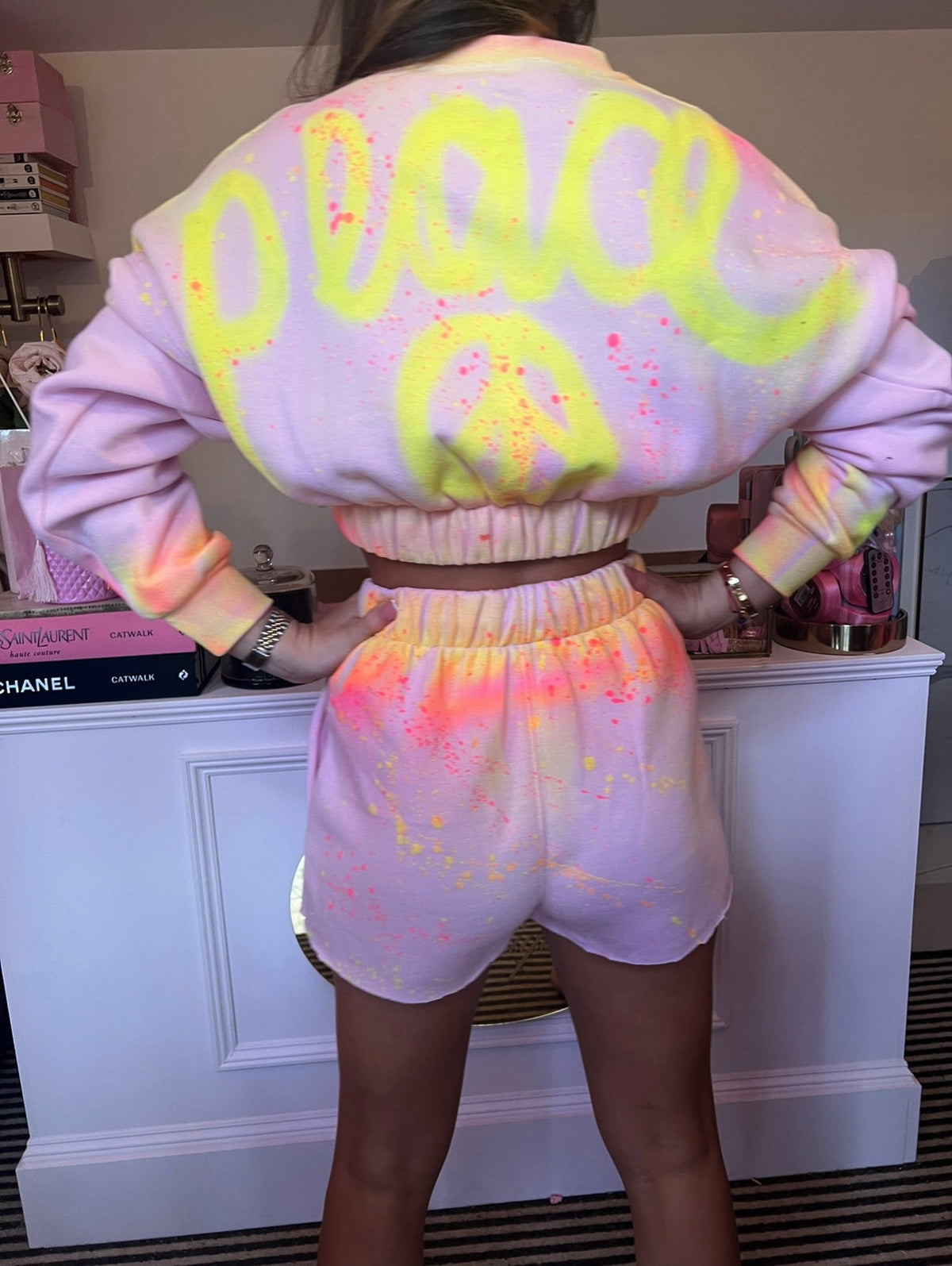 Baby Pink cropped short sets ππ