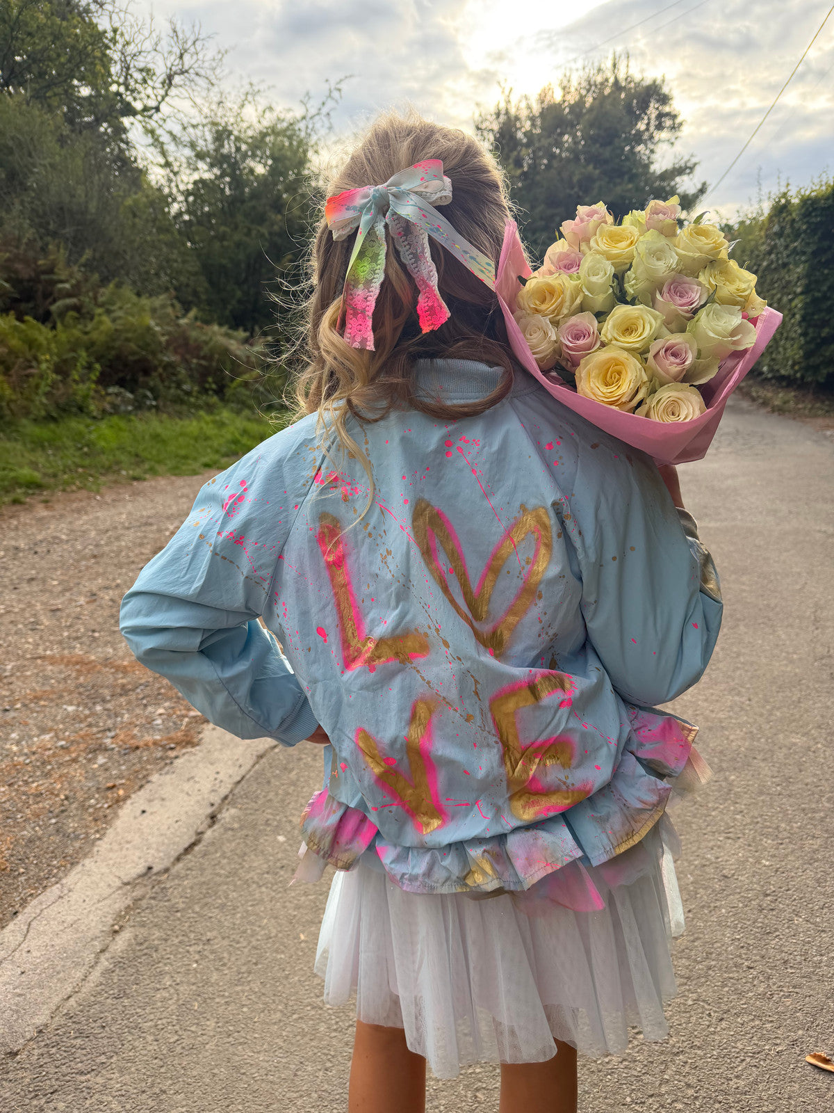Baby blue tutu rain jacket 🩵