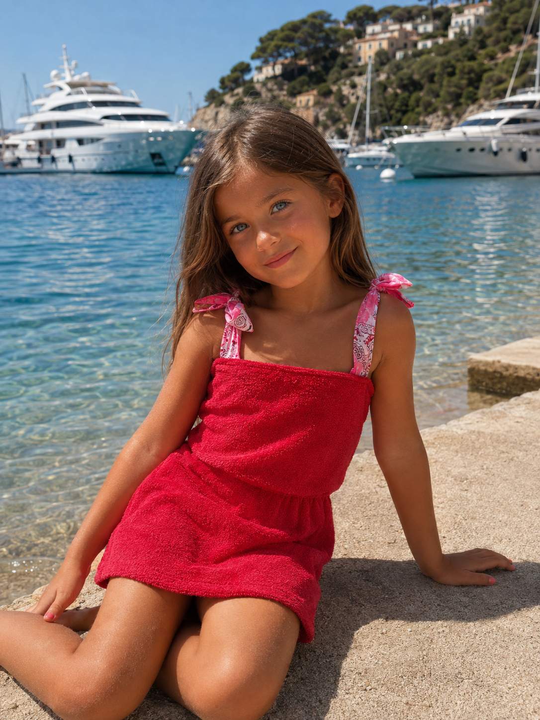 Children’s Red towelling skirt set ♥️✨