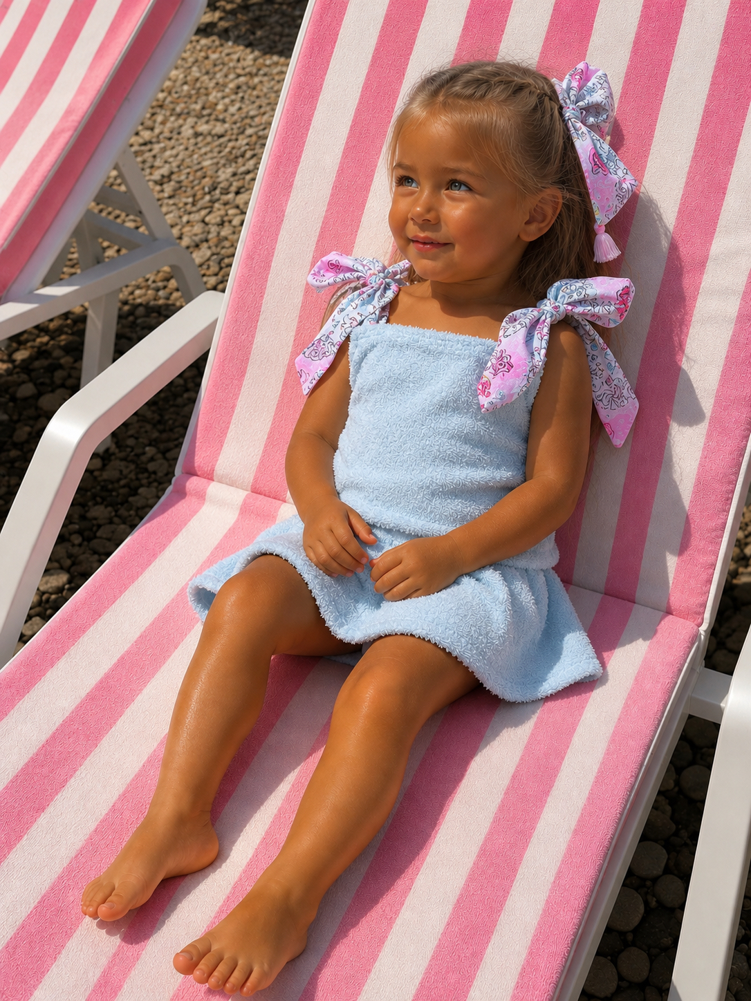 Children’s baby blue bandanna set