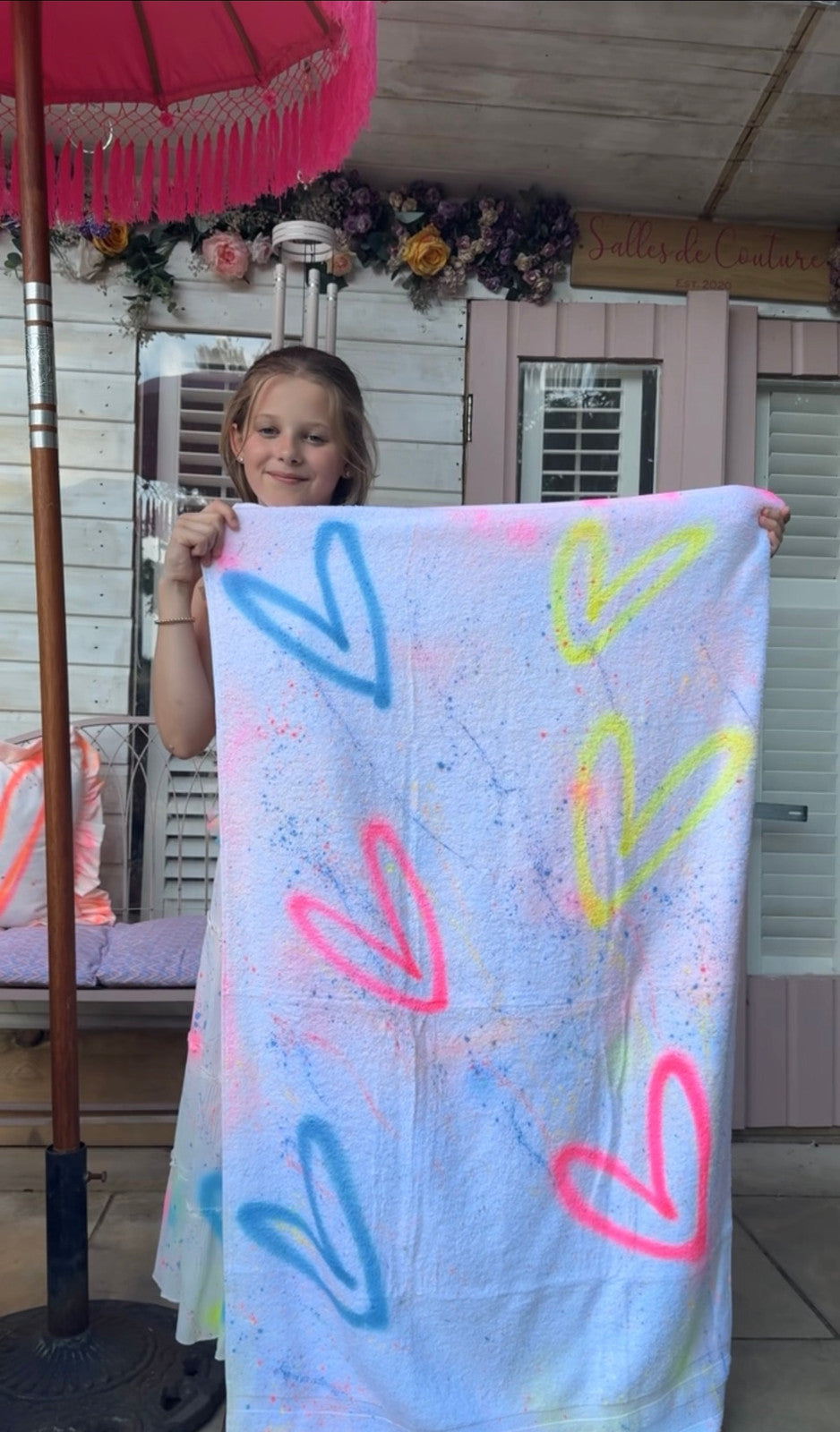 Spray painted Beach Towel π
