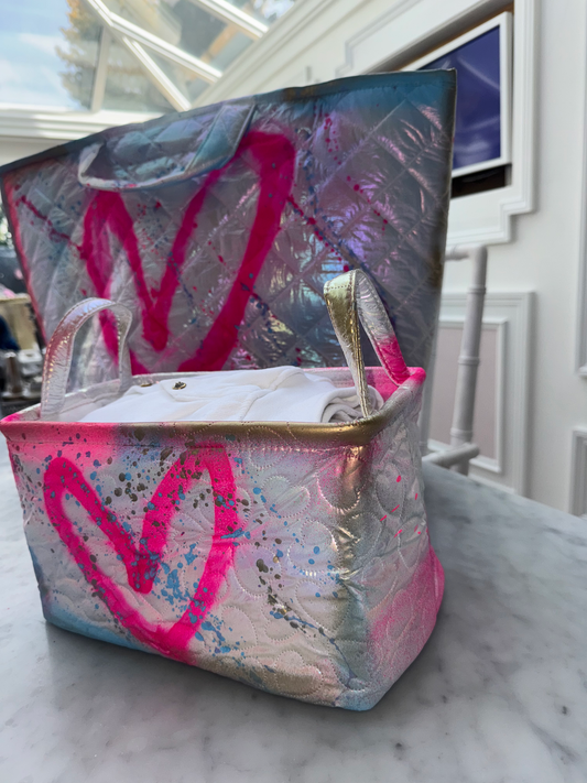 metallic matching set - sack & box 💘