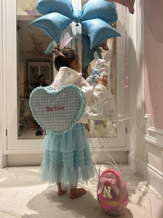 Mint Green LOVE heart rucksack ๐