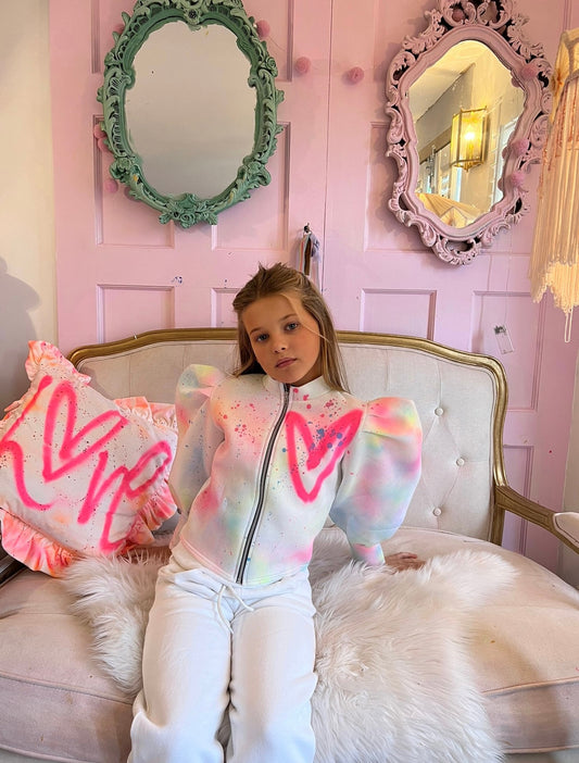 Children puff shoulder bomber jacket ๐