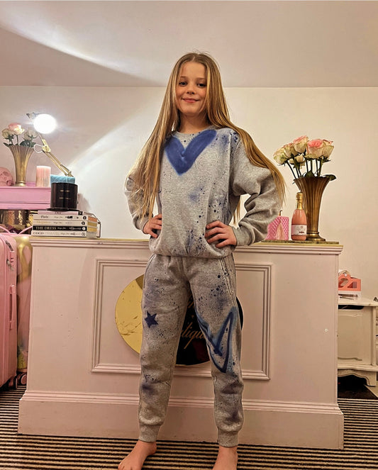 Childrenโs grey evil eye tracksuits ๐๐โจ๐งฟ