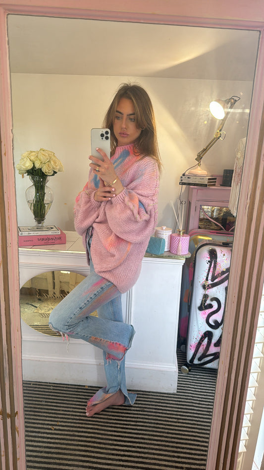 Pink kintted jumpers ๐