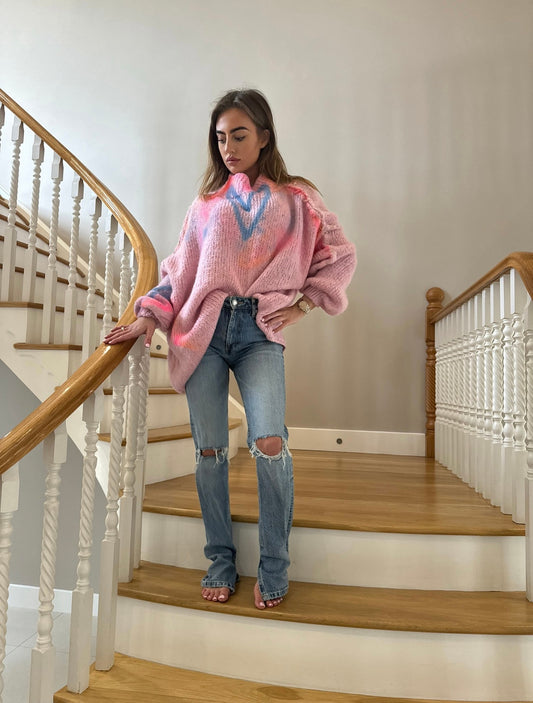 Pink oversized knitted jumpers ๐ฉท๐