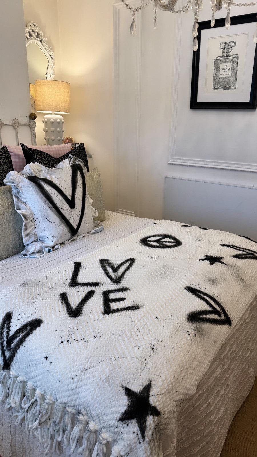 Spray painted Boho throws π€π€π«Άπ»β¨