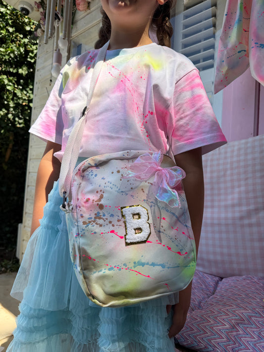 Childrenโs personlised across body bag ๐โจ
