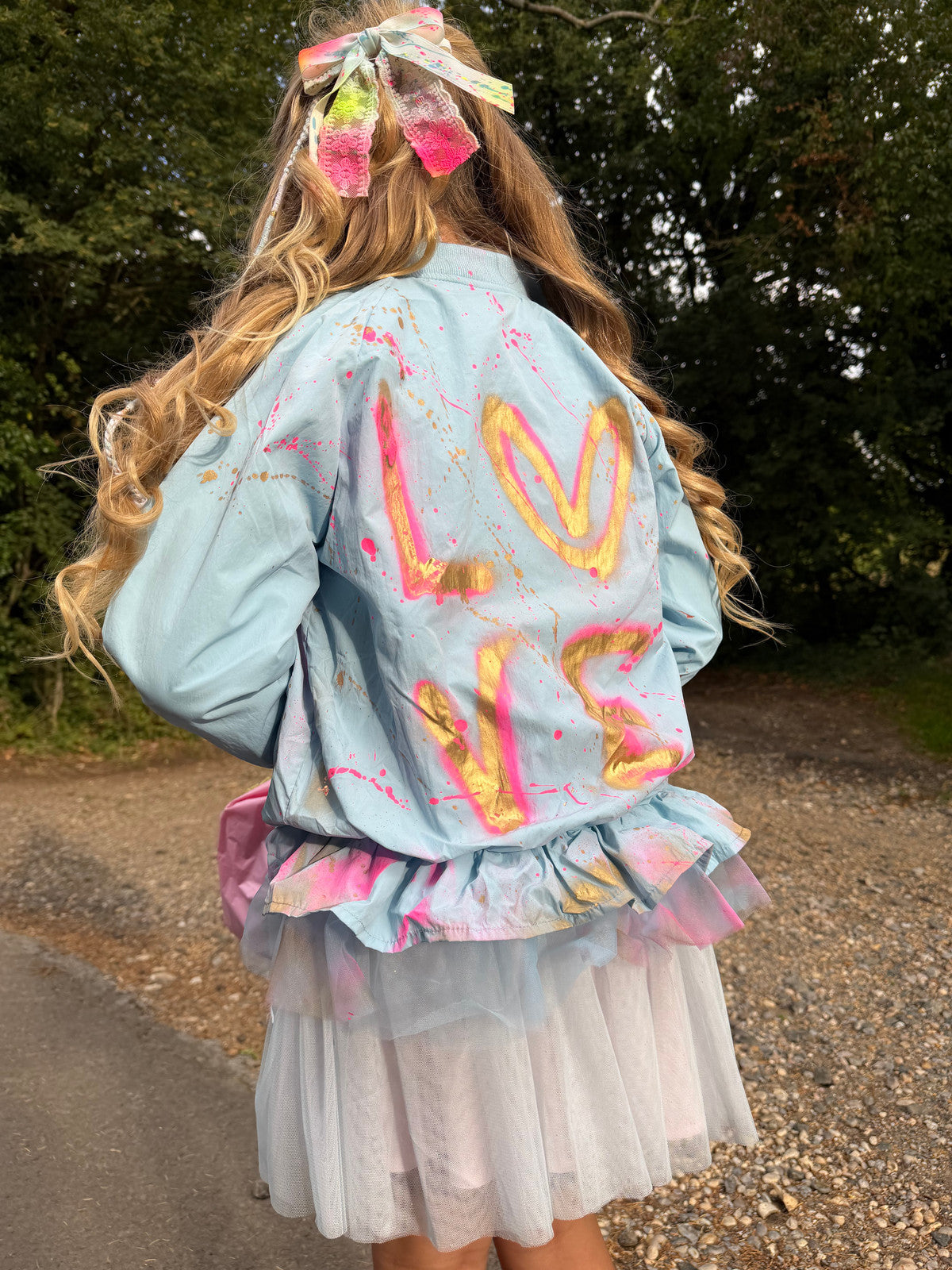 Baby blue tutu rain jacket 🩵