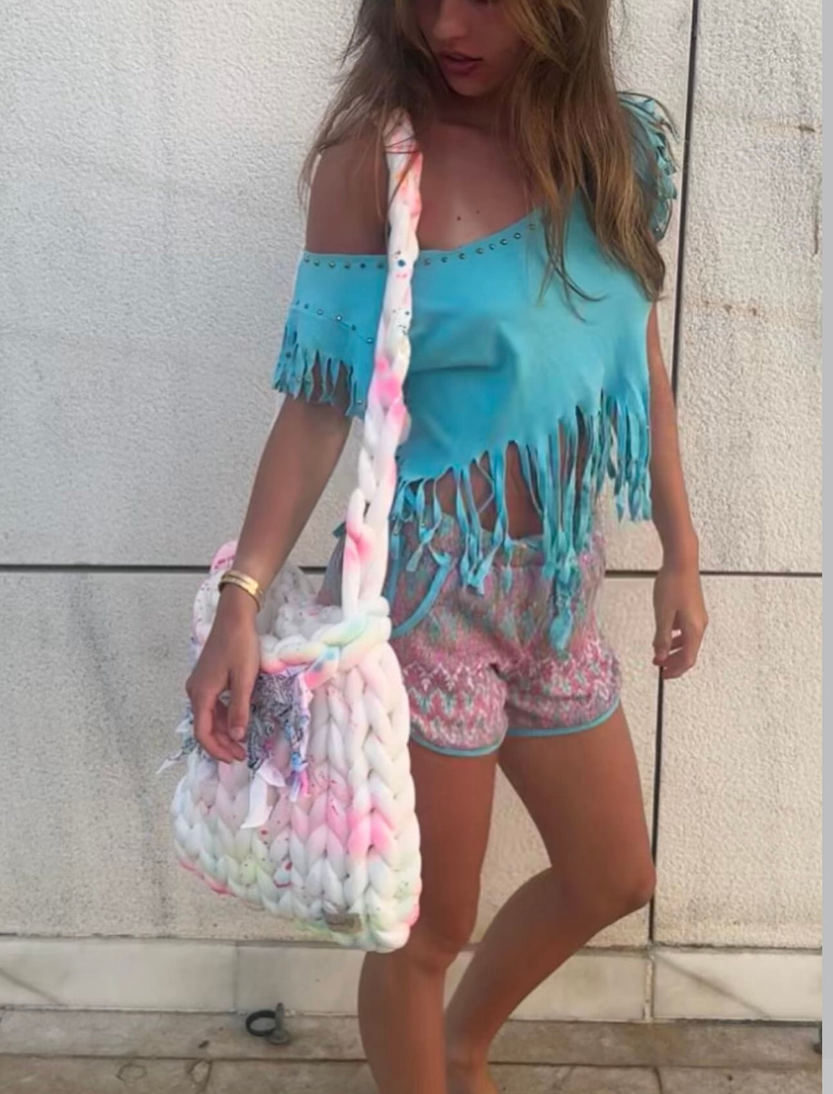 The Boho Chunky Knit Spray Bag ☮️
