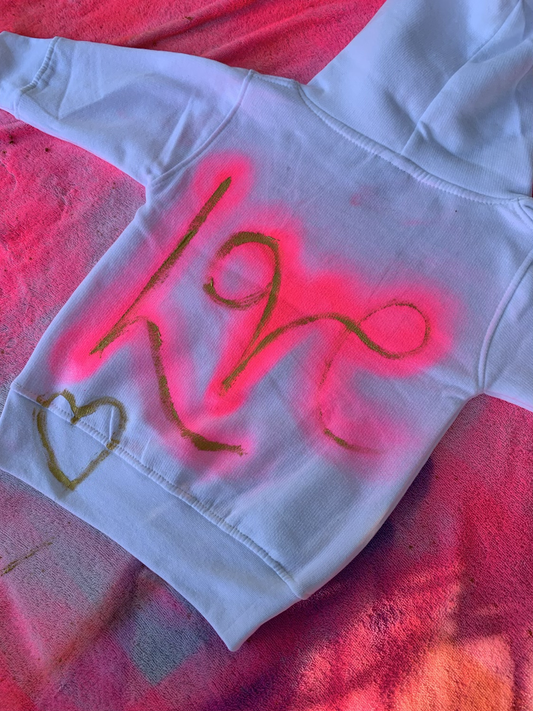 Children’s spray me love hoodie