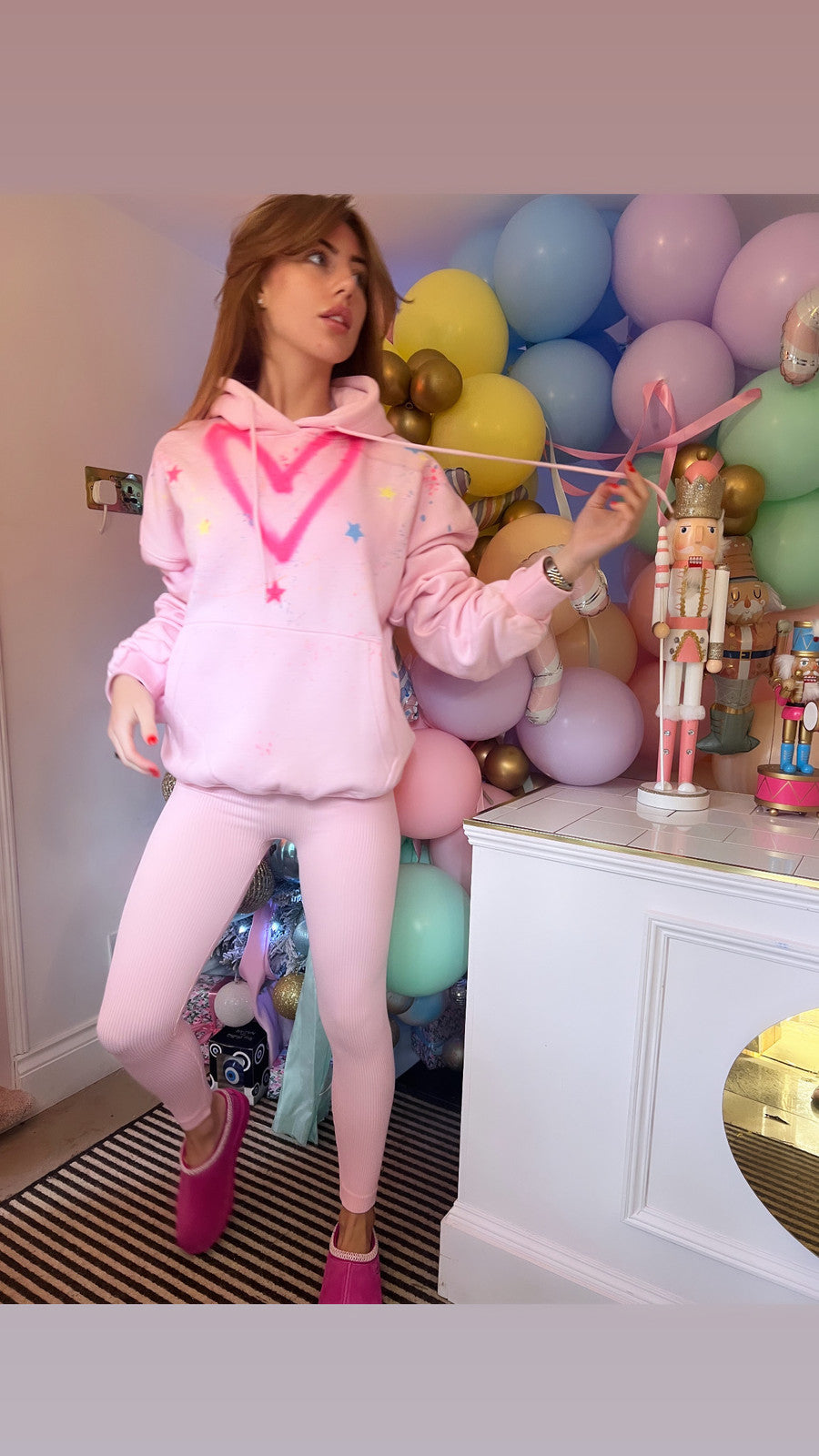 Ruched hoodies & leggings