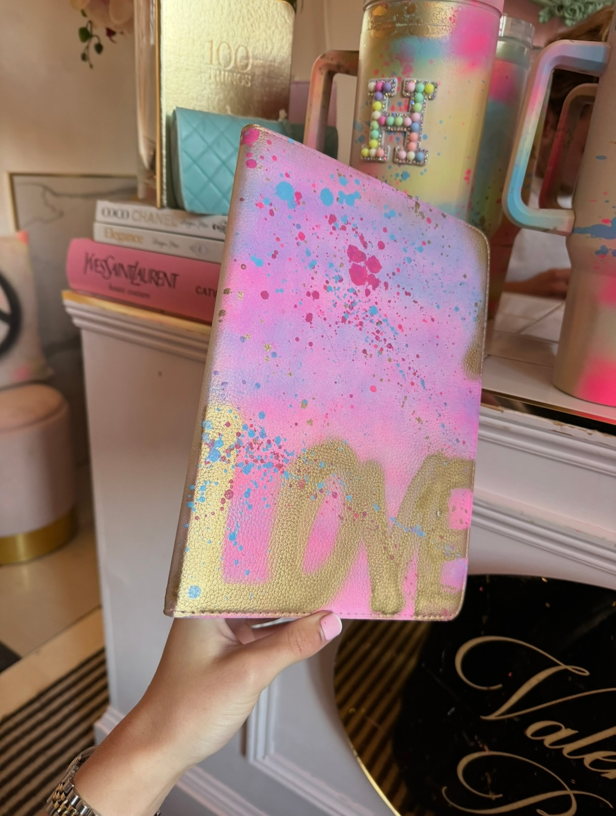 Spray painted iPad cases 🩷