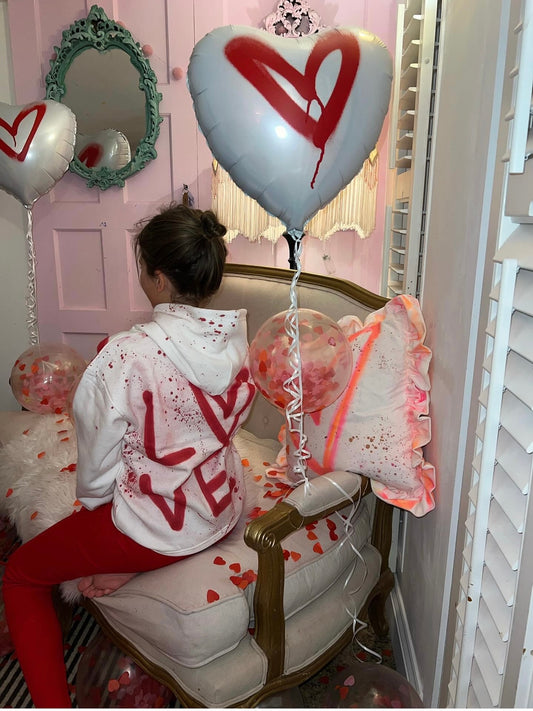 Women’s spray painted hoodies ♥️