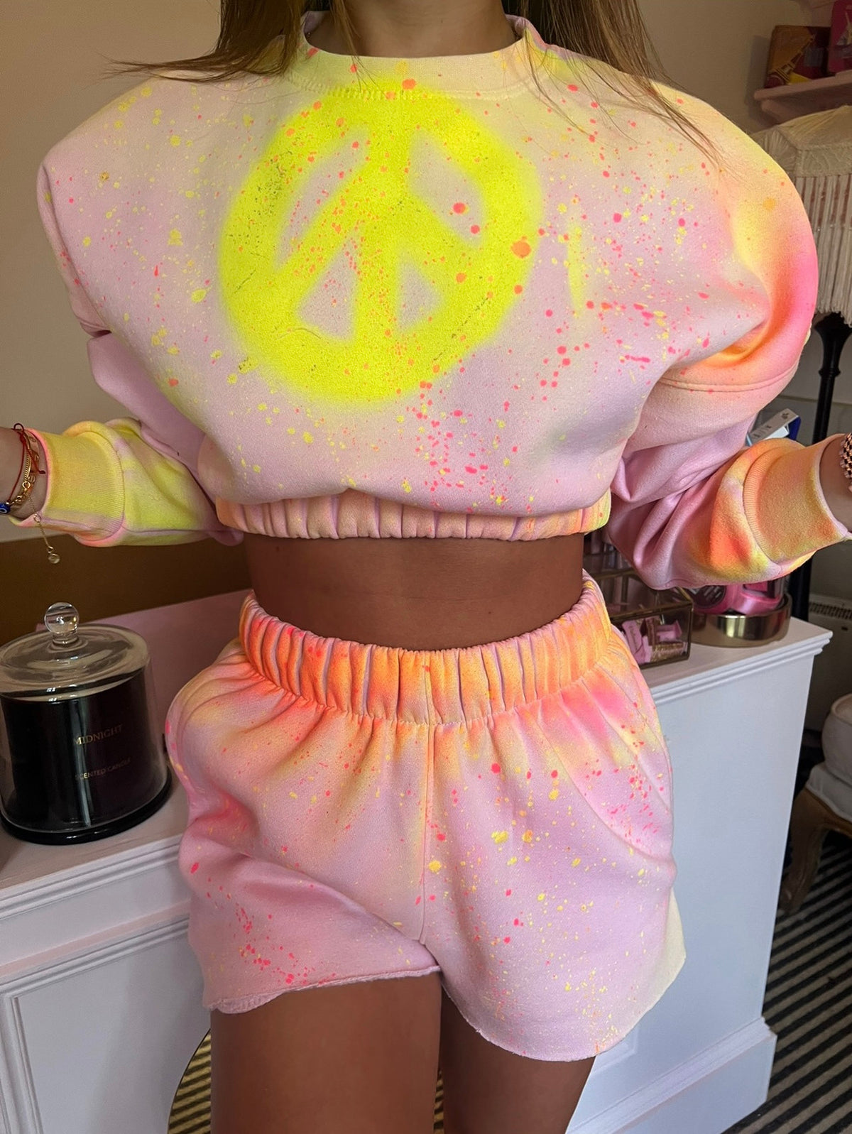 Baby Pink cropped short sets 💗😍