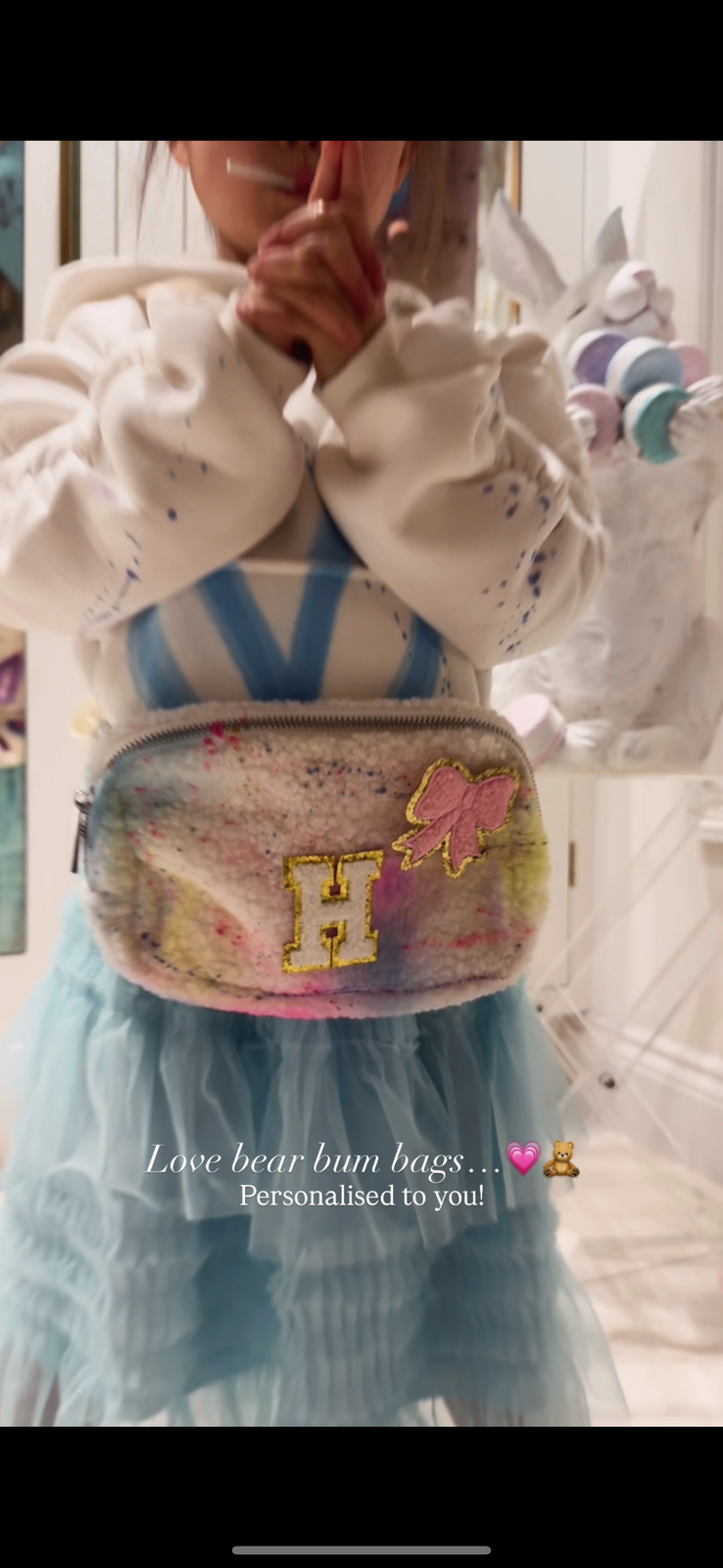 LOVE Bear bum bags 💗🧸 personlised to you
