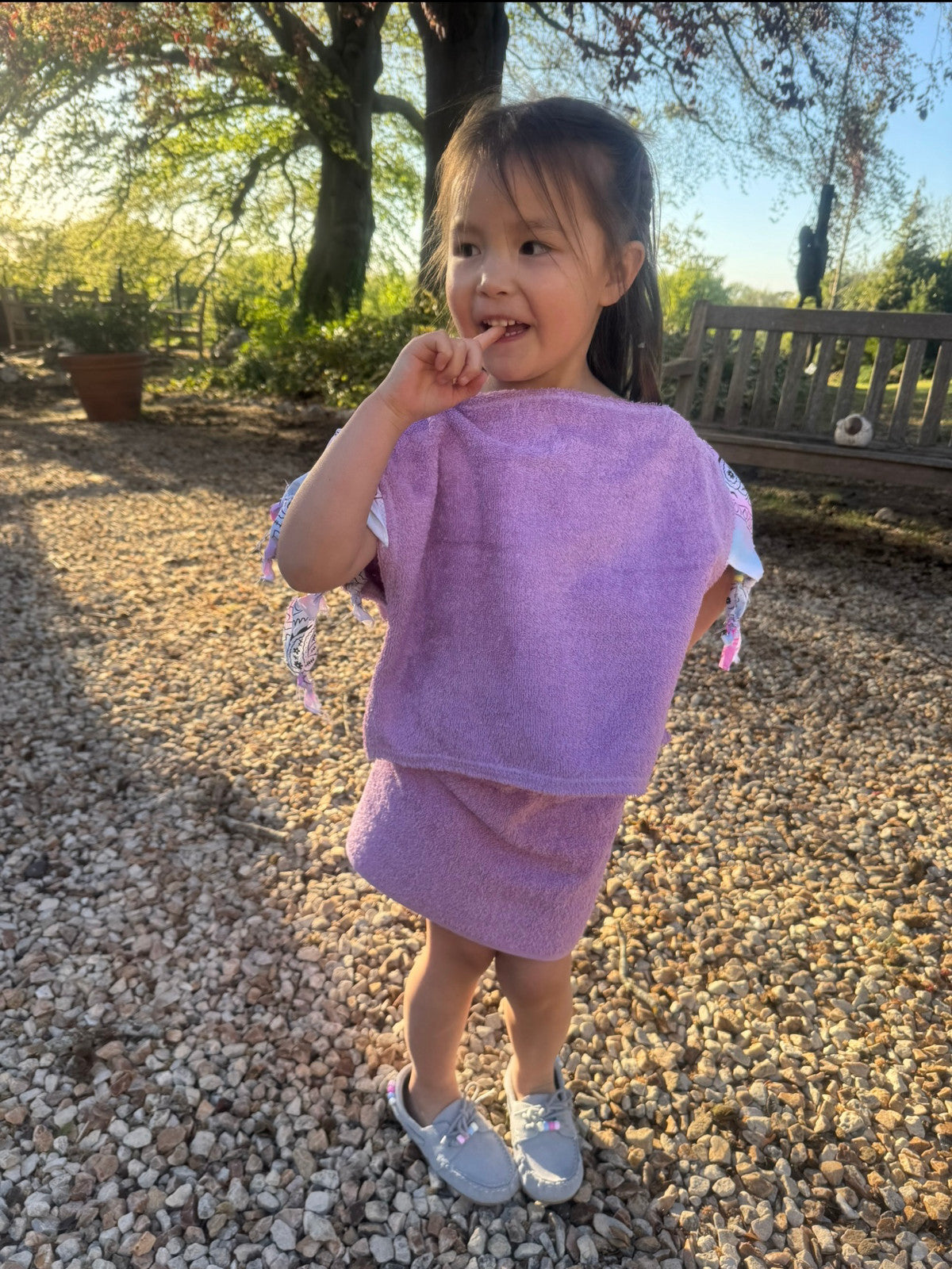 Lilic towelling with bandanna beaded detailing 💜