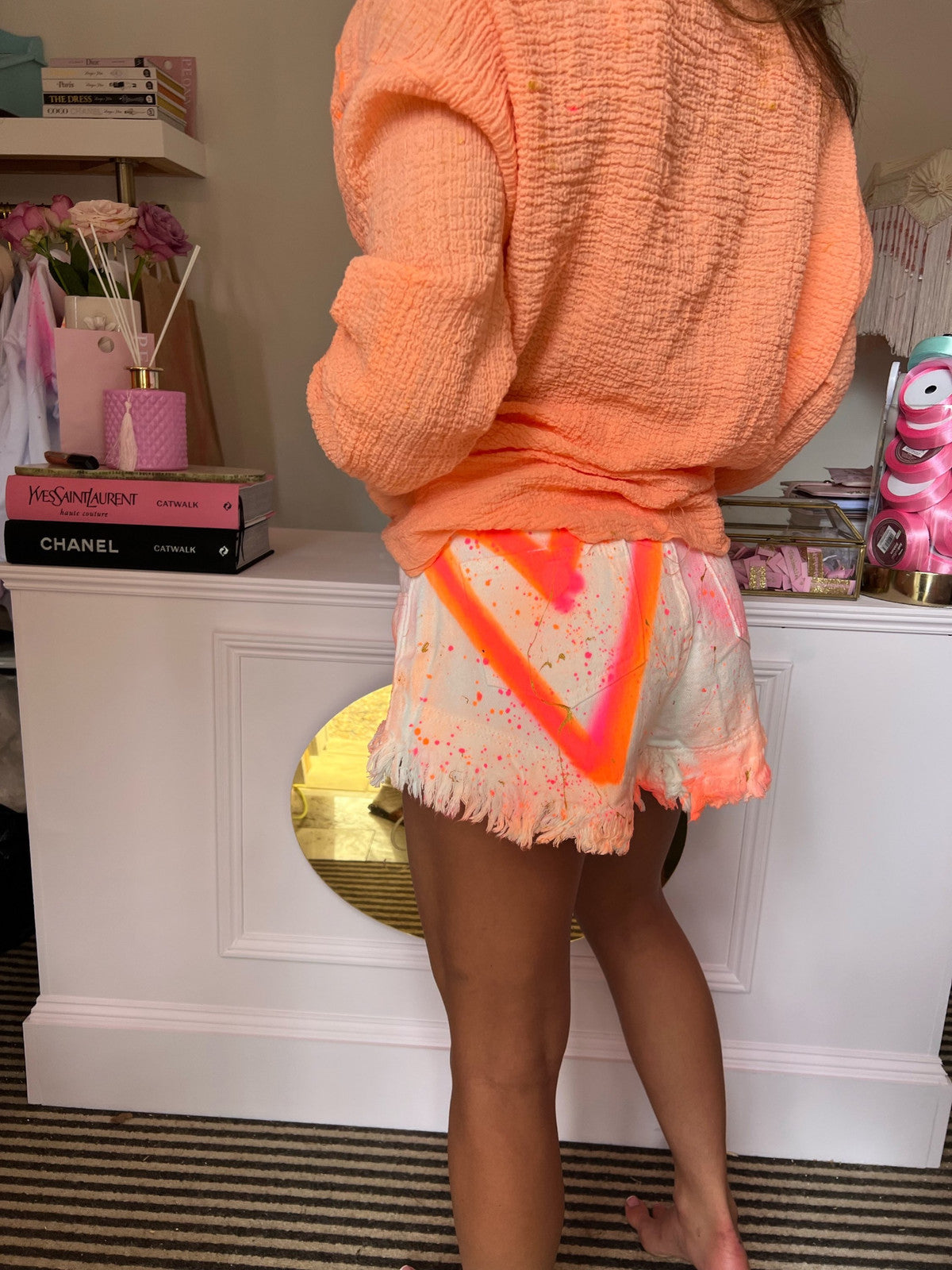 White shorts 🧡😍