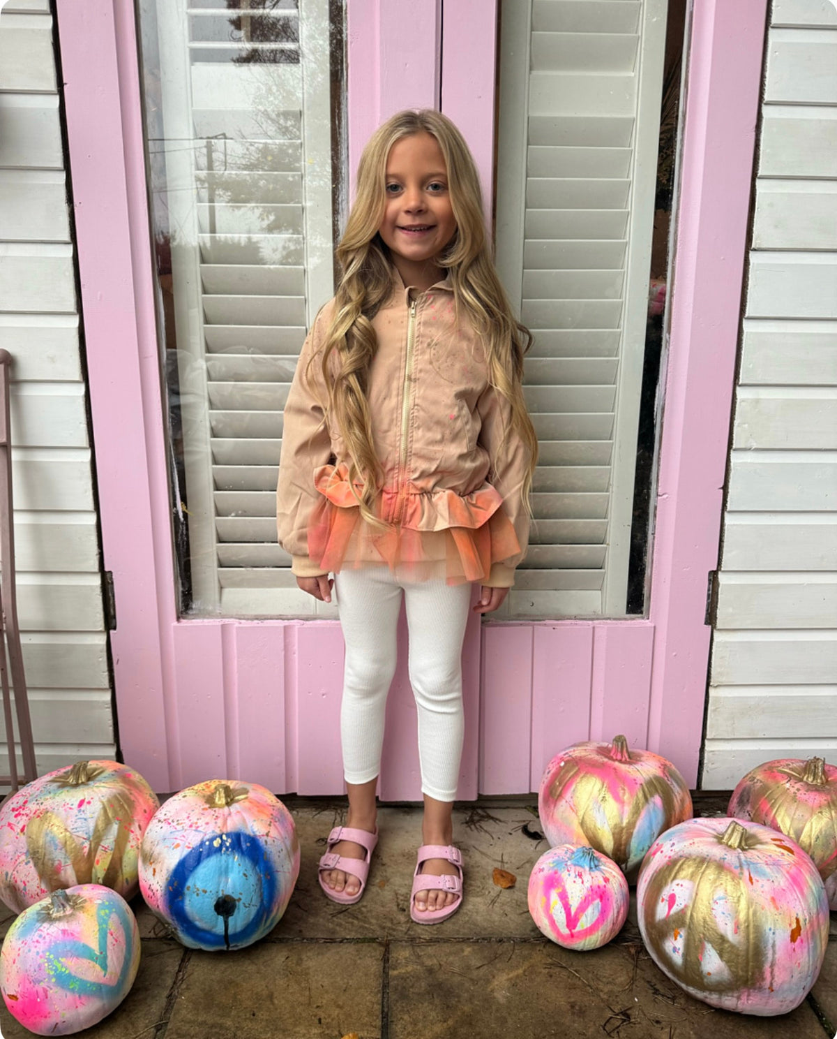 Children’s spray painted tutu jackets