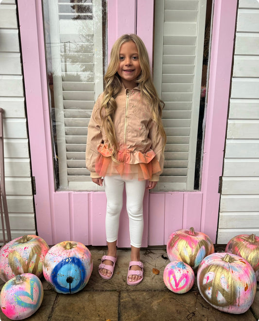 Children’s spray painted tutu jackets