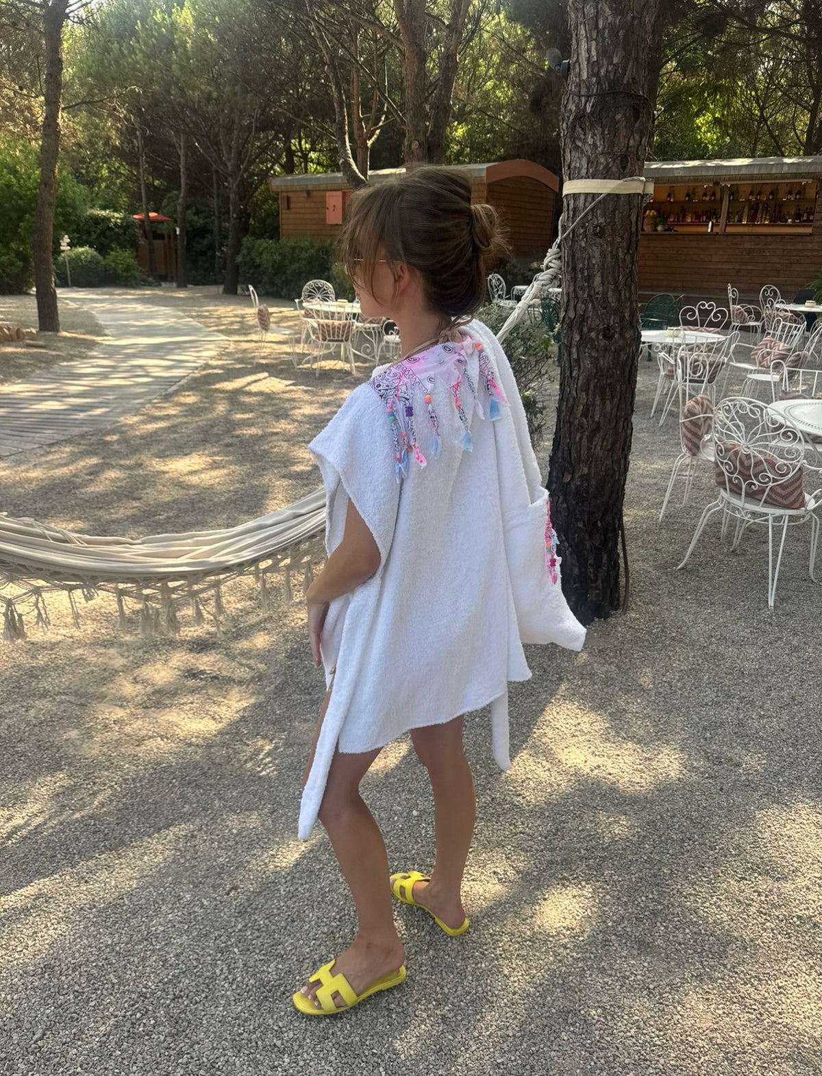 Towelling Bandanna Beaded Poncho 💗