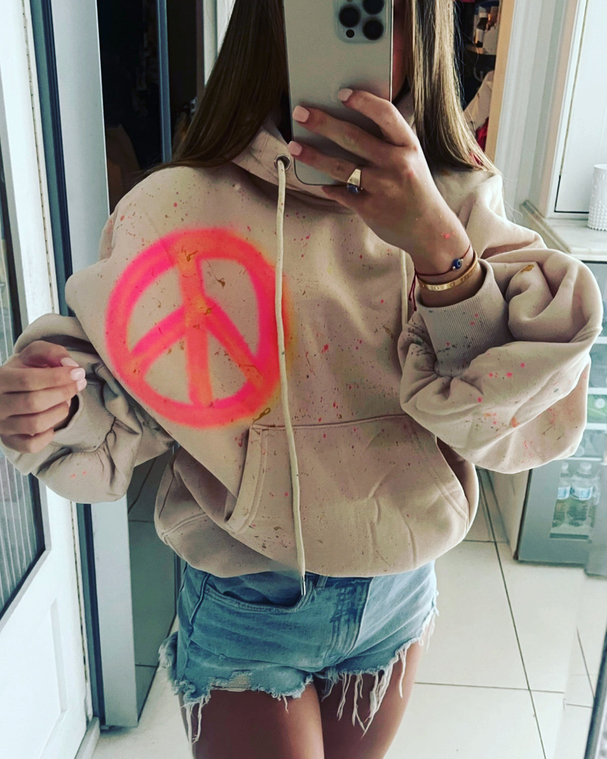 Tan ruched hoodies  ✨😍🫶🏻🌈