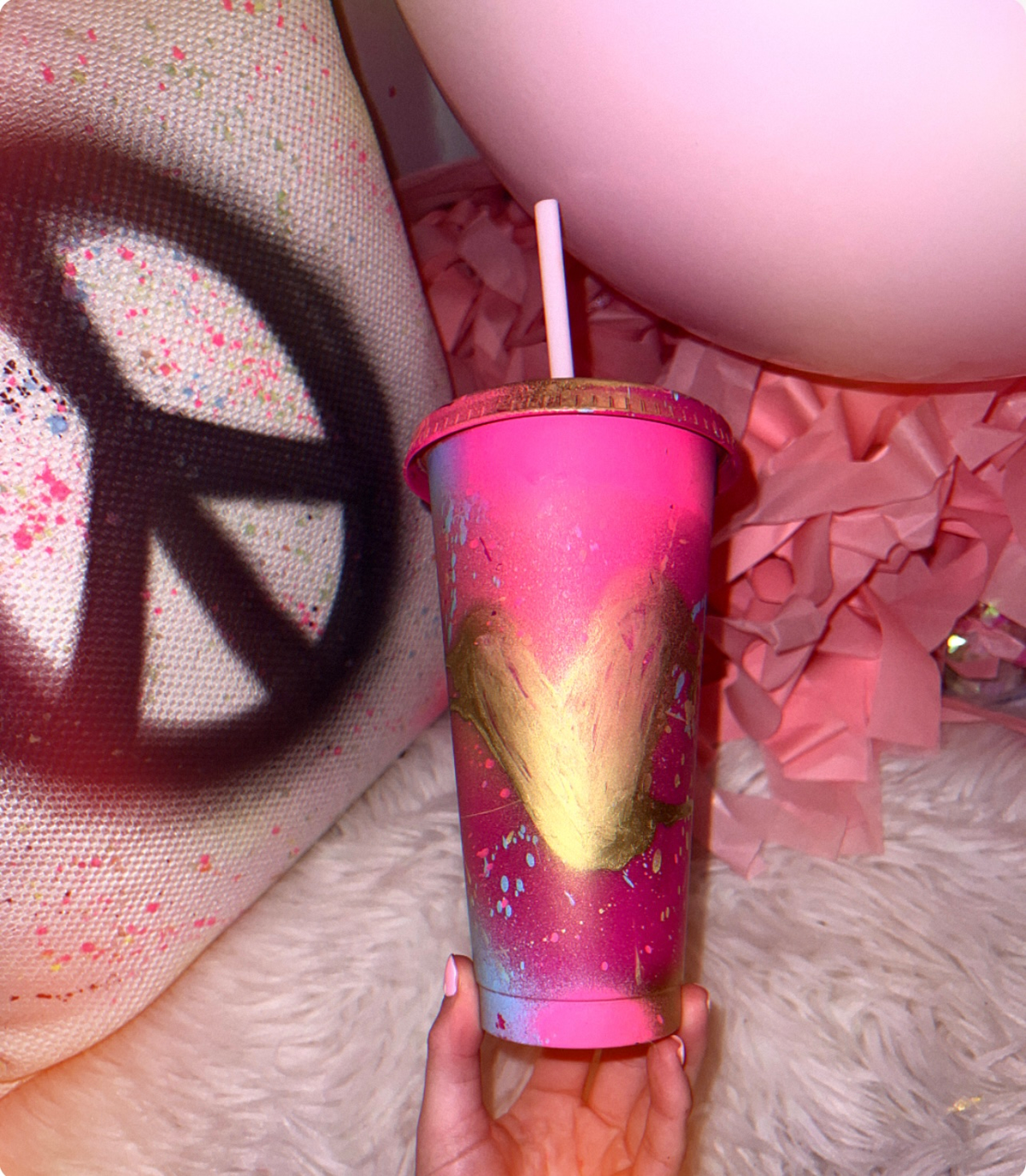 Spray cups 💘💙✨💗☮️✌🏽
