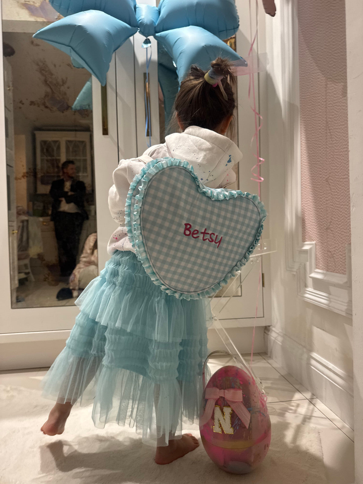 Mint Green LOVE heart rucksack 💚