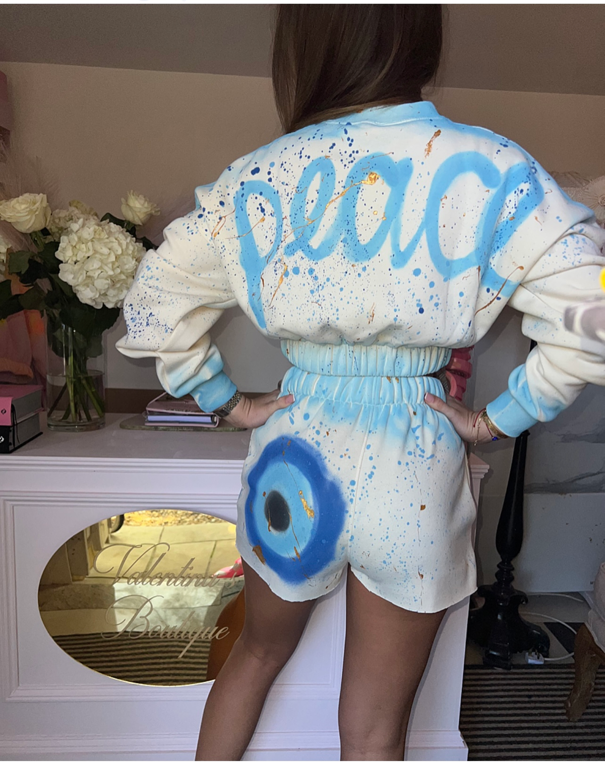 Cream short set 😍✨🧿