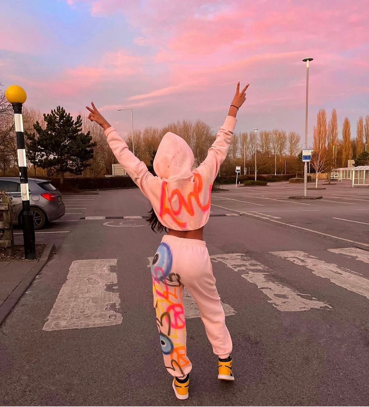Baby pink cropped tracksuit 💘✨