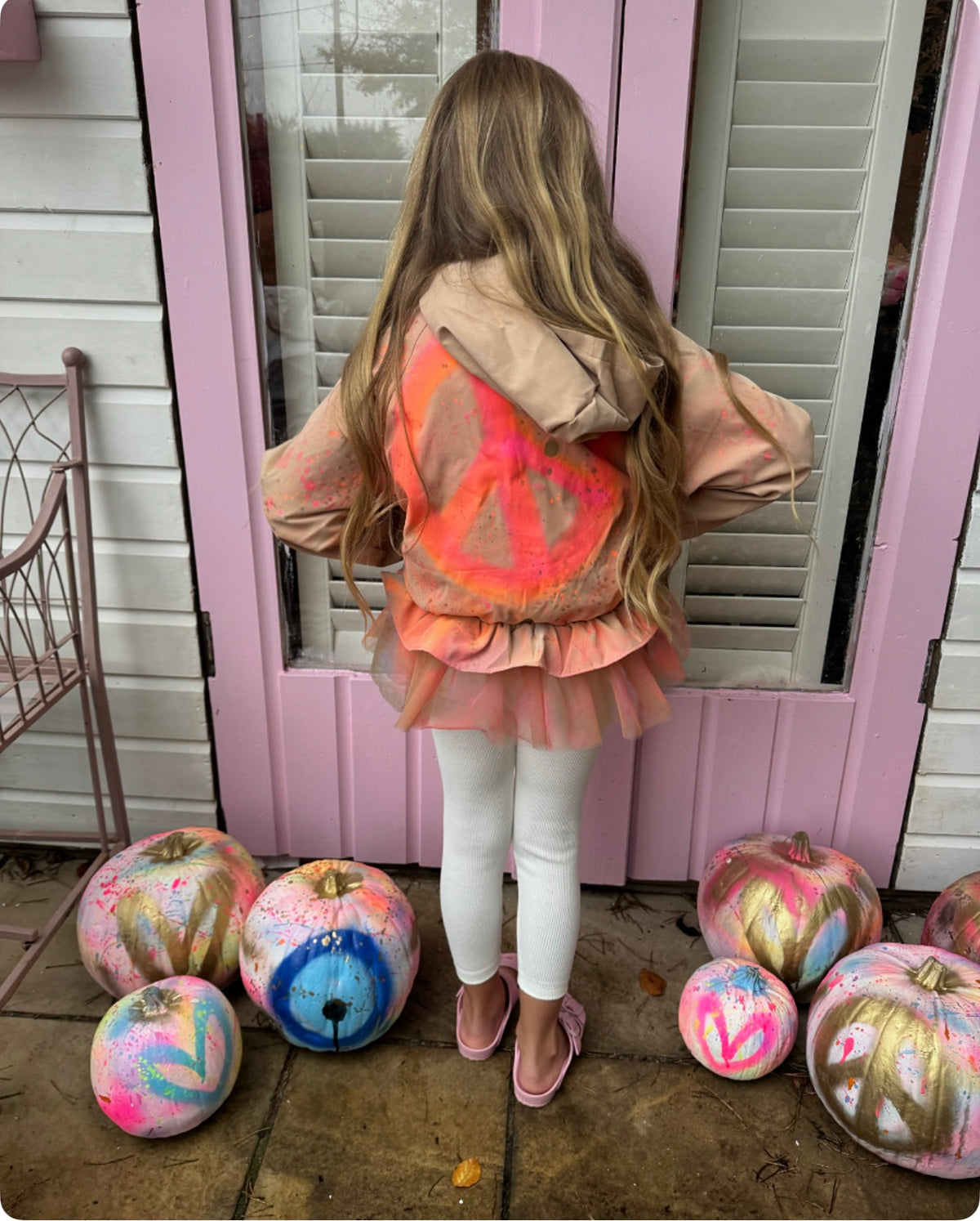 Children’s spray painted tutu jackets