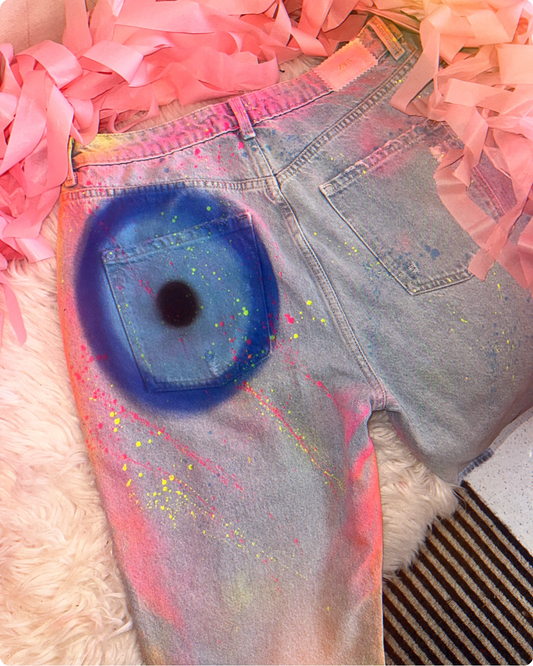 Evil eye jeans 🧿✨🫶🏻🩵