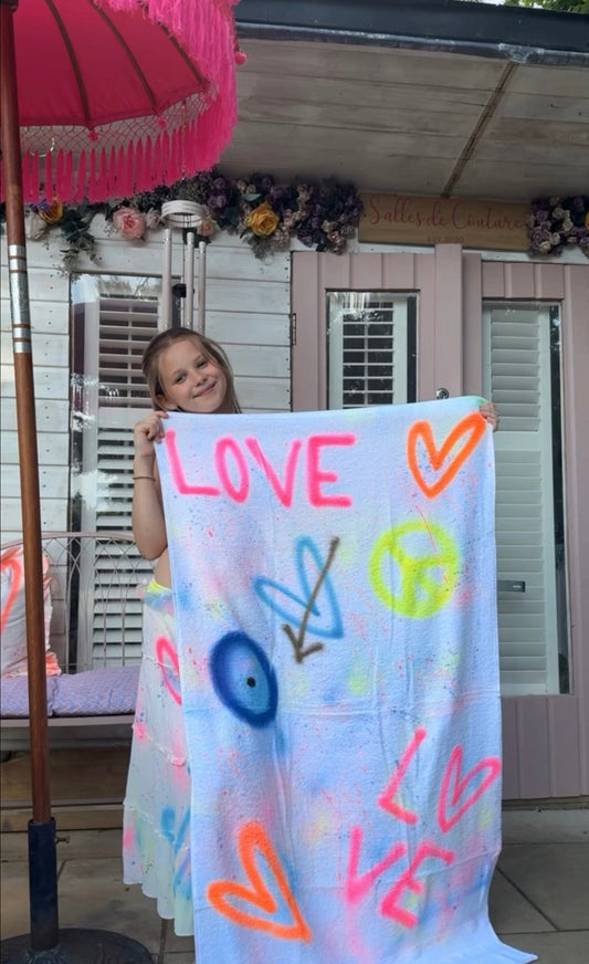 Spray painted Beach Towel 😍