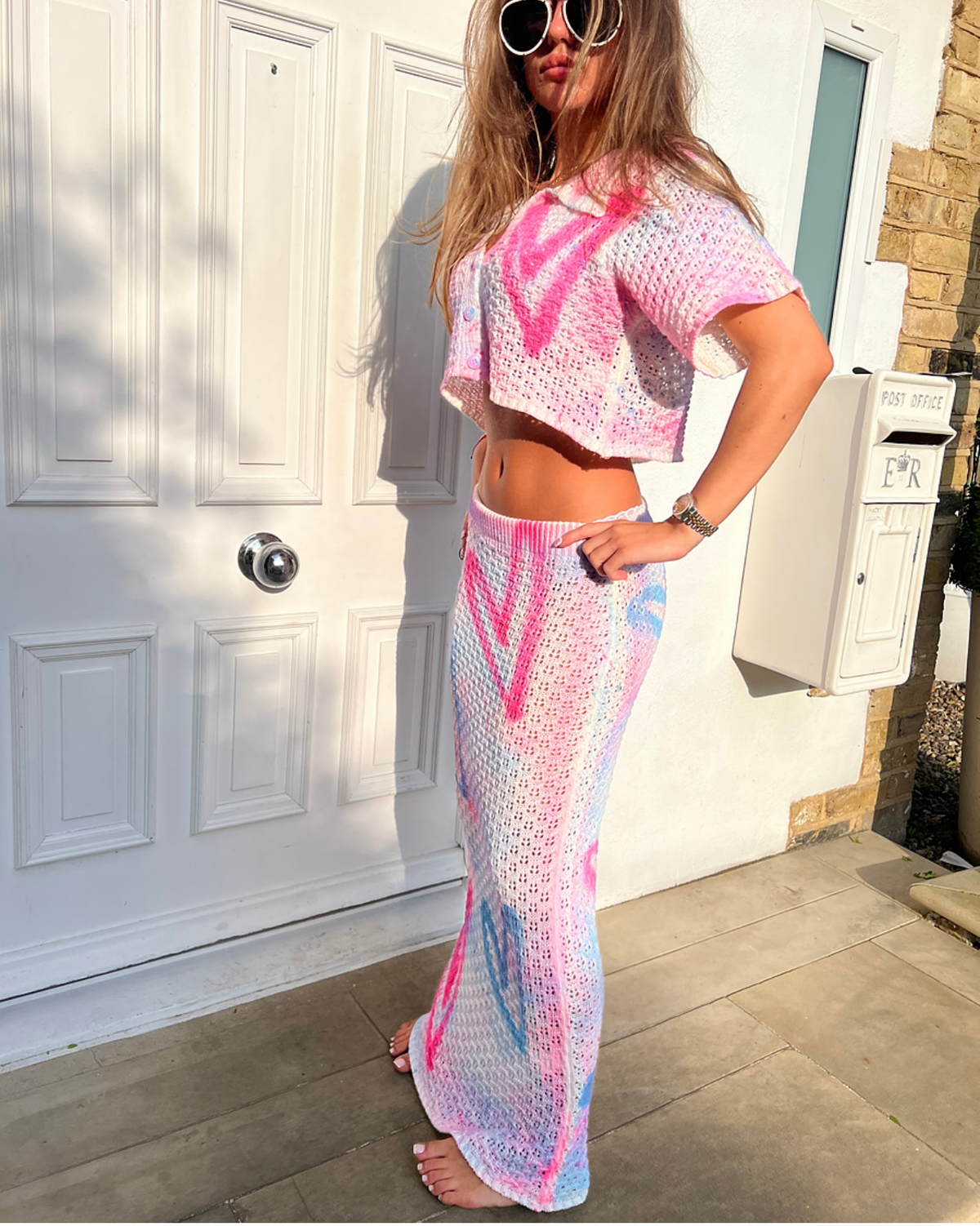Cropped knitted two - peice ✨💗🌴