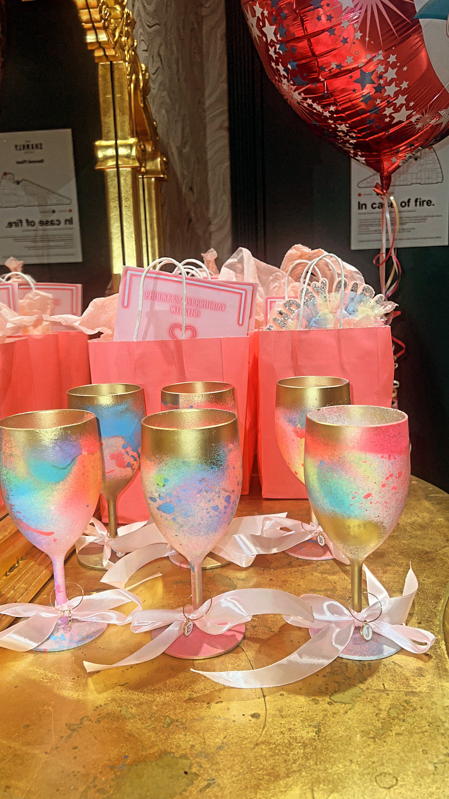 Candy spray wine Glasses ✨💘🌈🫶🏻💛🌈