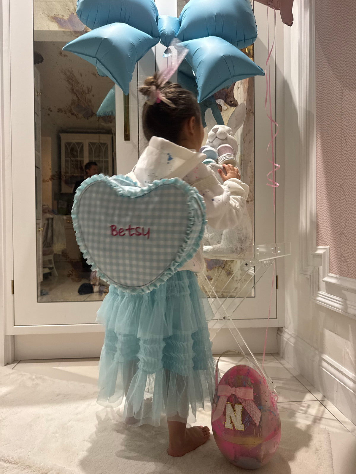 Mint Green LOVE heart rucksack 💚