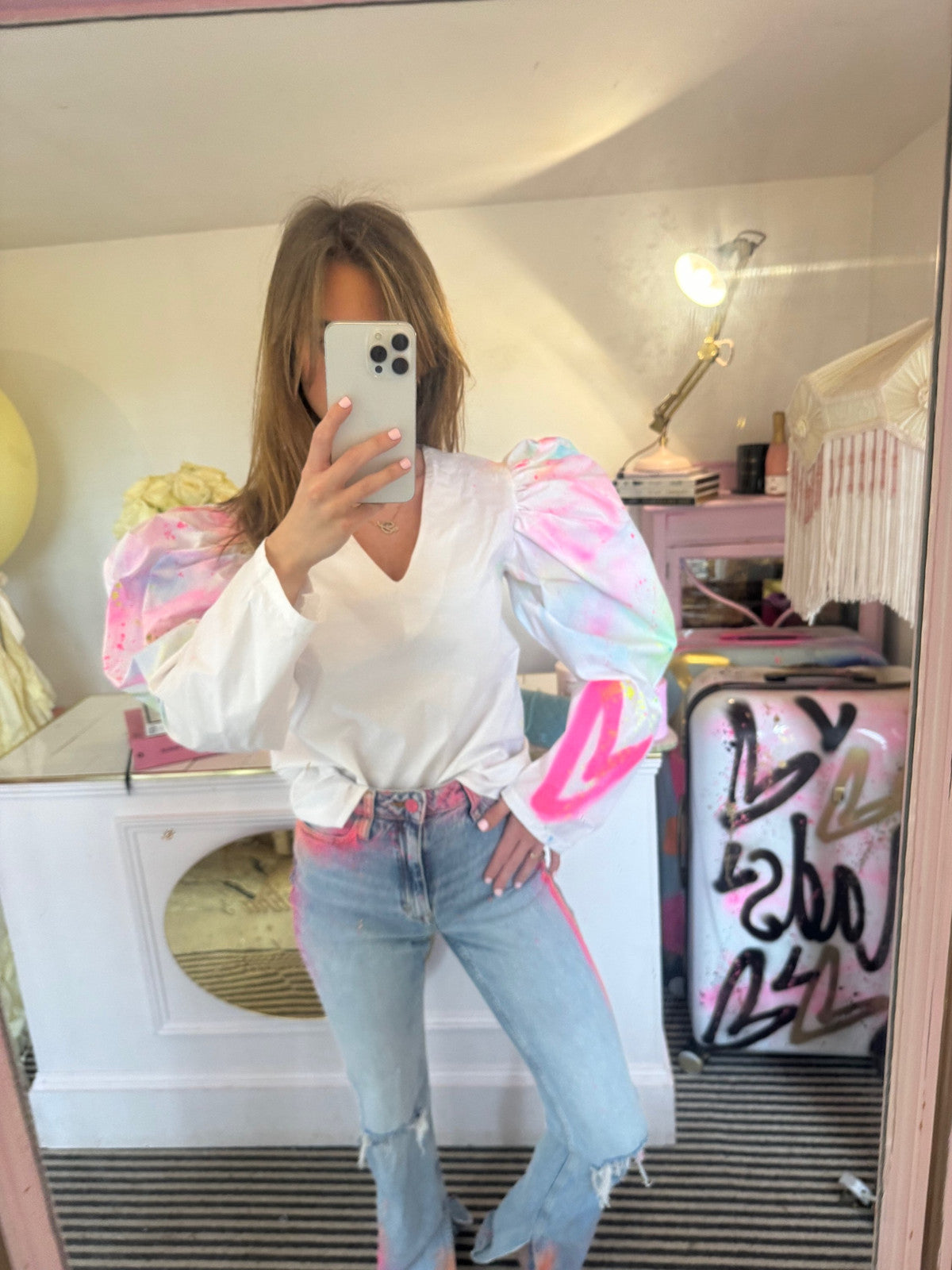 Puff shoulder skirts 🌈✨