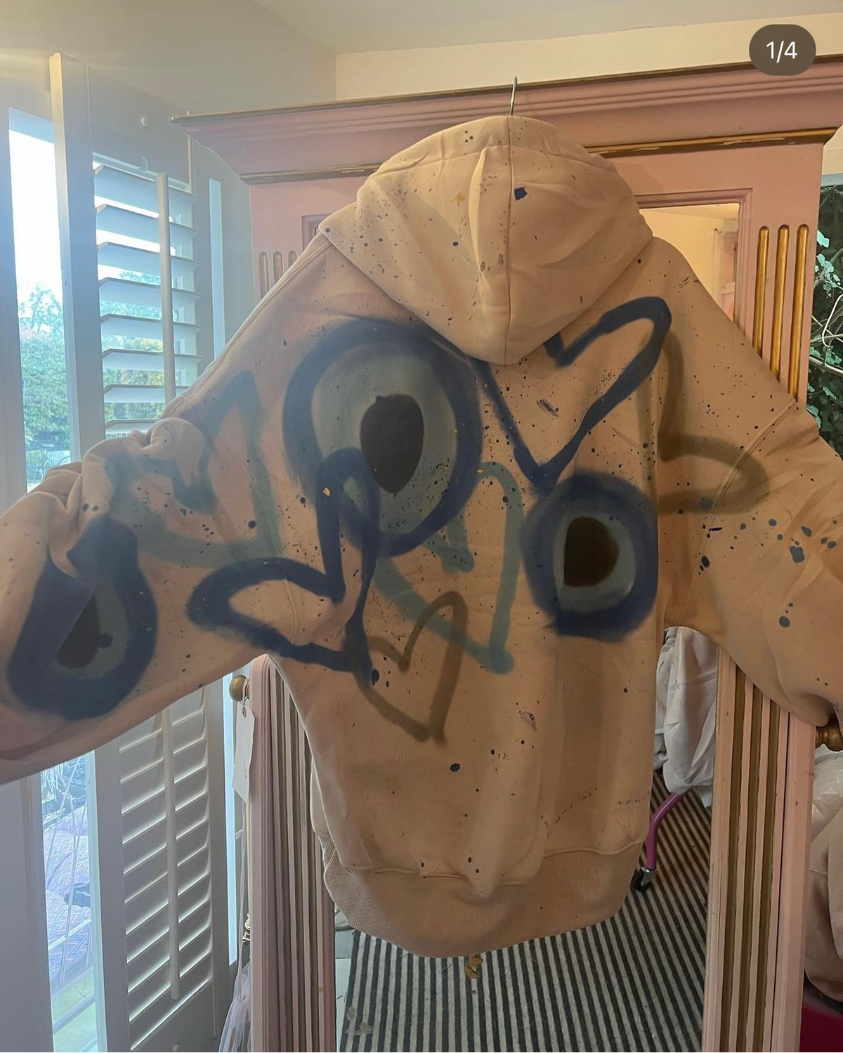 Tan Evil eye hoodies