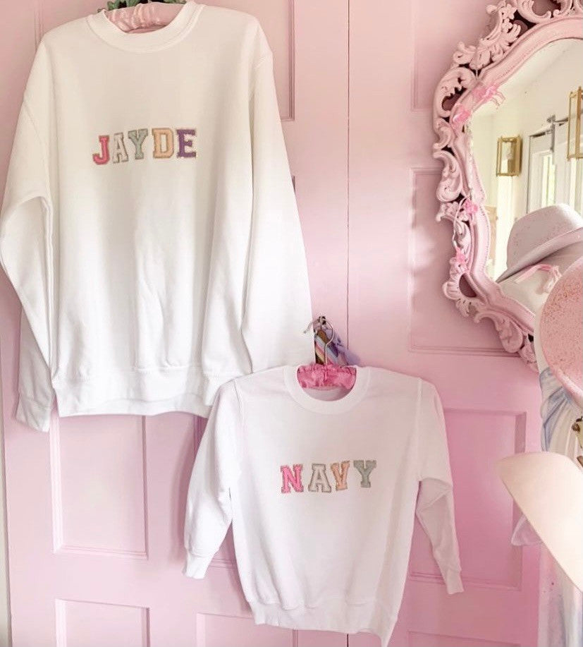 Women’s candy letter sweatshirts 💓