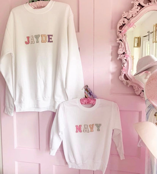 Women’s candy letter sweatshirts 💓