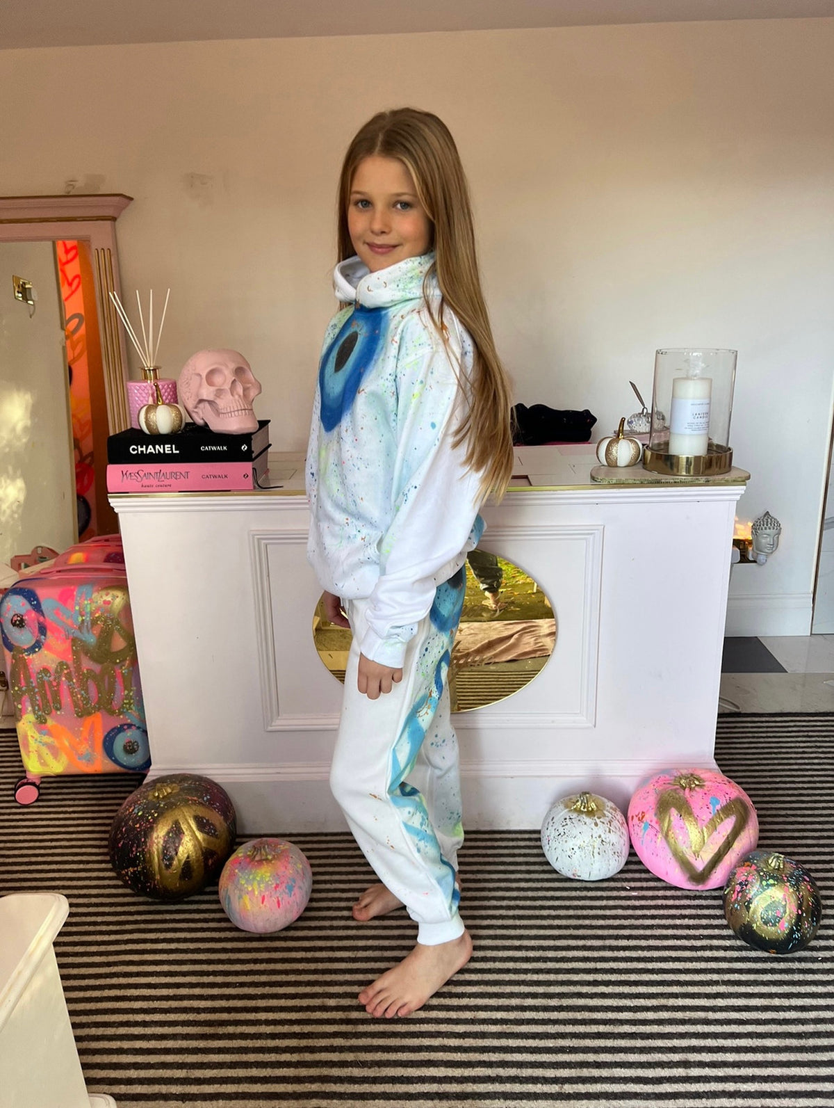 Girls evil eye tracksuits 💙😍