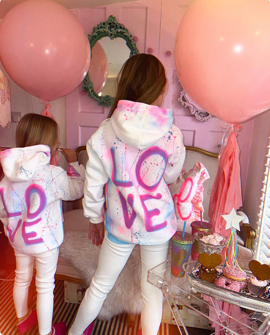 Children’s white ruched hoodie & leggings 💗✨