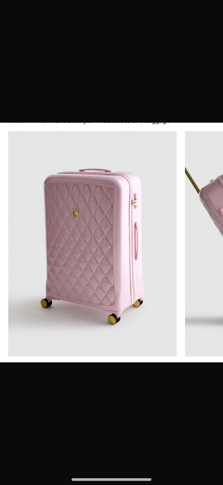Large pink spray painted  suitcases 💗😍