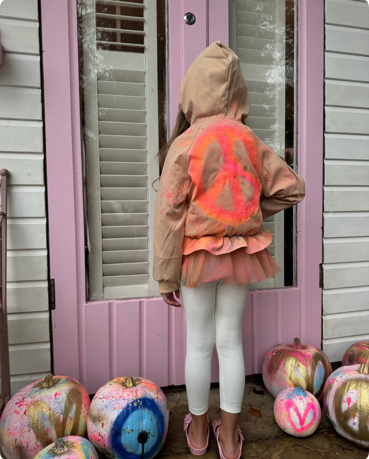 Children’s spray painted tutu jackets