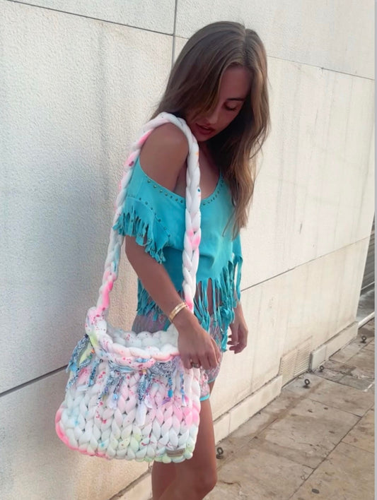 The Boho Chunky Knit Spray Bag ☮️