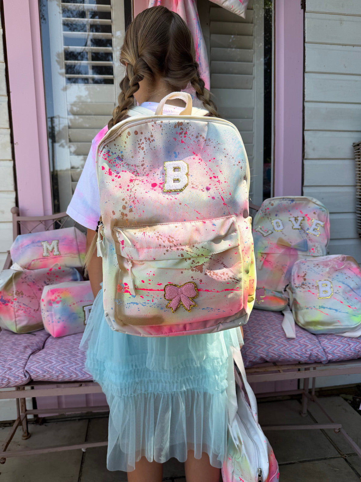 Personalised rucksack 🎀💗 ( 2 letters - initials )